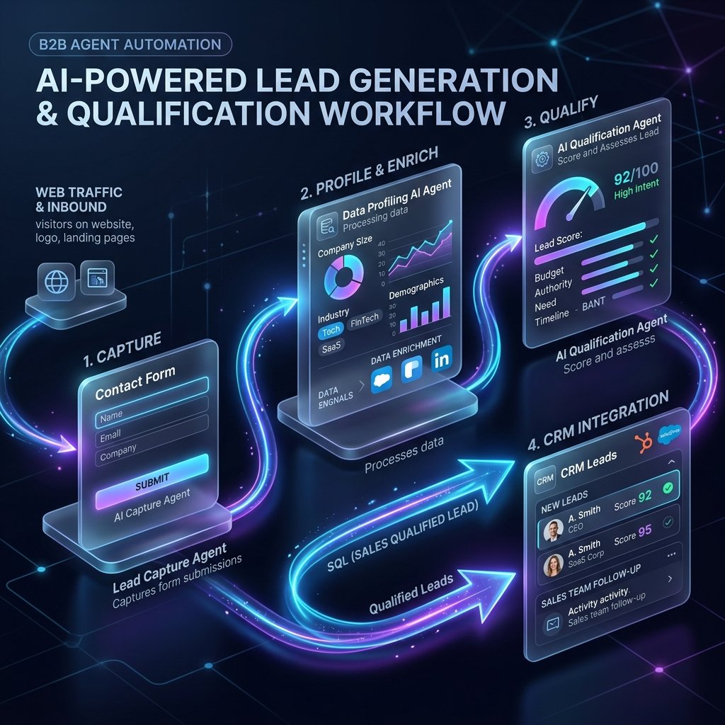 Lead qualification workflow with AI automation agents