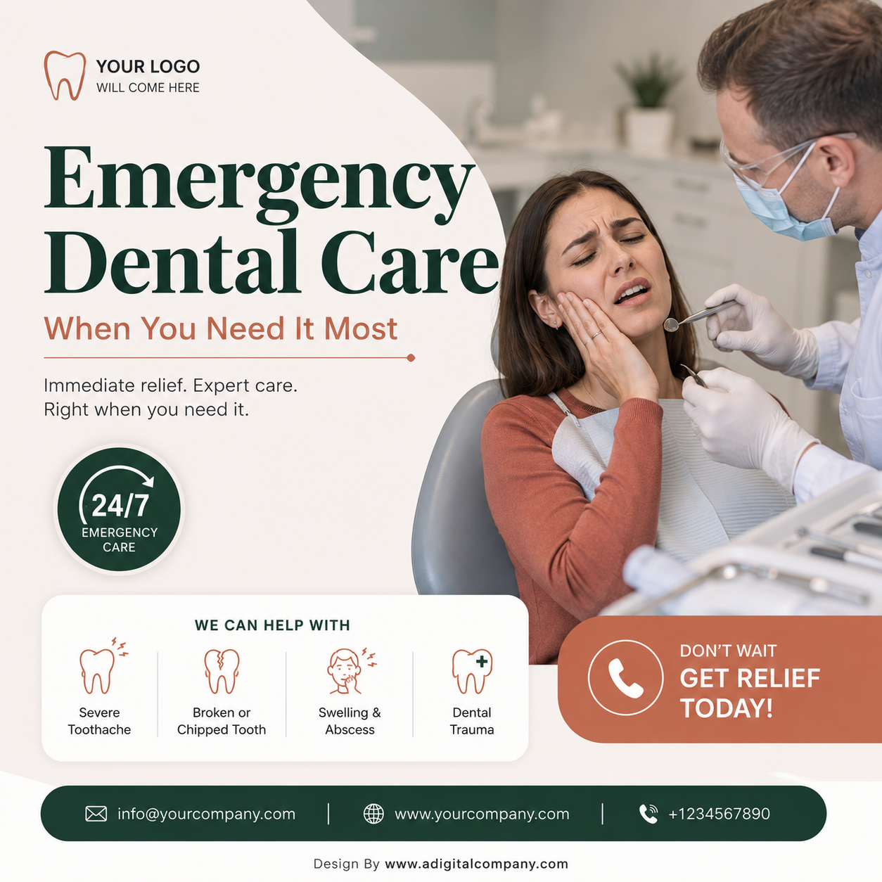 Porcelain Veneers social media design — Dentist — A Digital Company