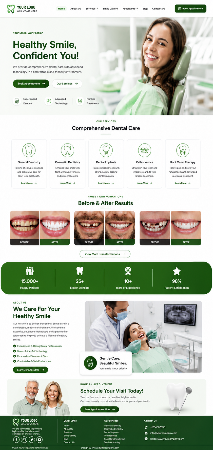 Dentist website design — Page view 3 — A Digital Company