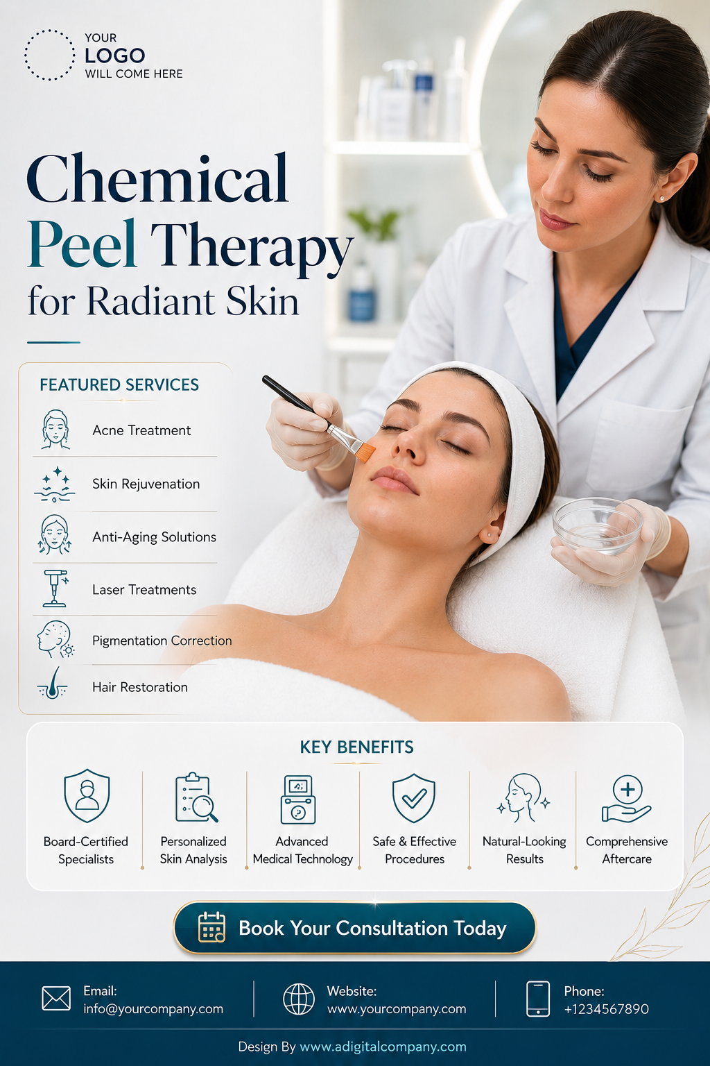 Chemical Peel Therapy social media design — Dermatologist — A Digital Company