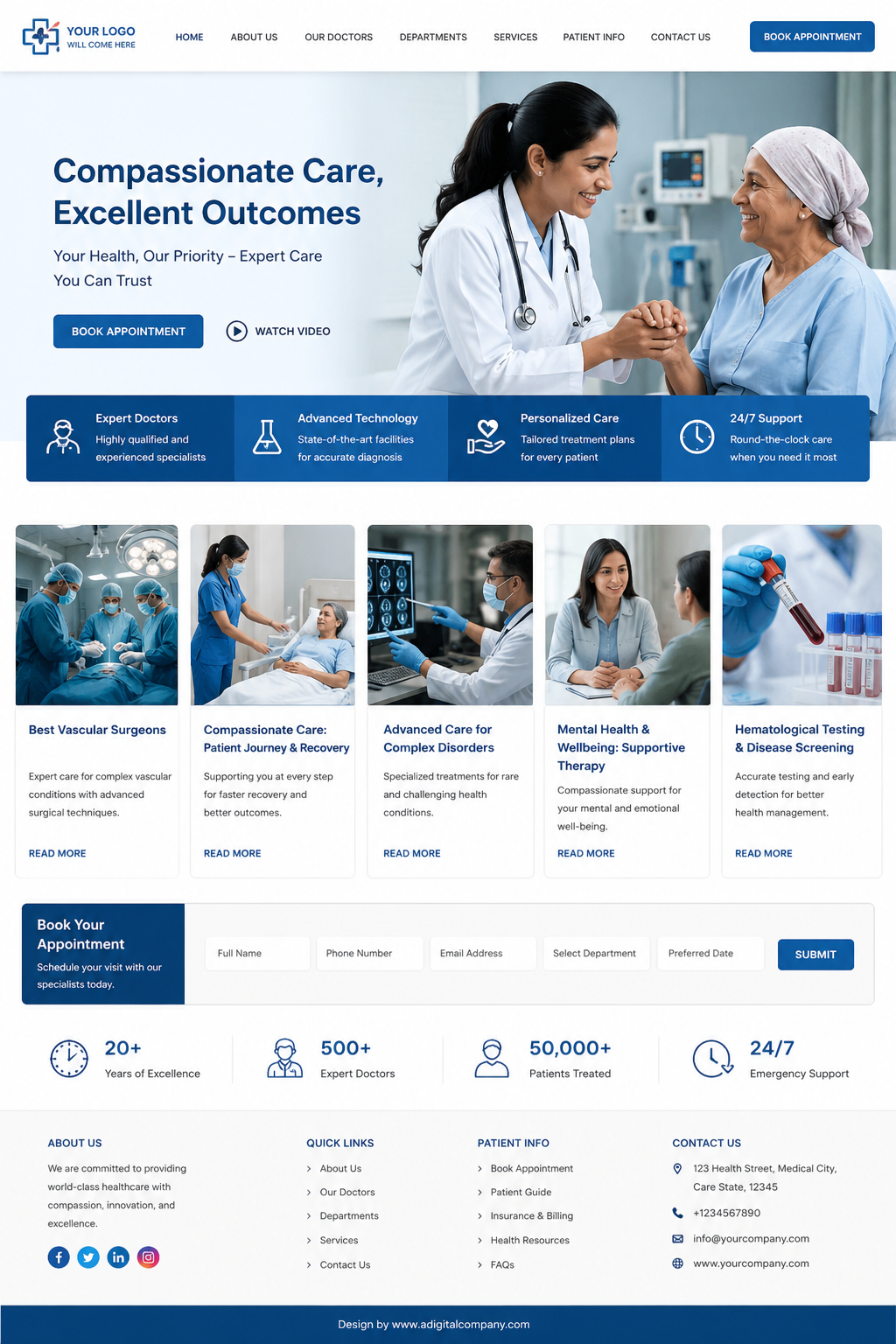 Doctors website design — Page view 5 — A Digital Company