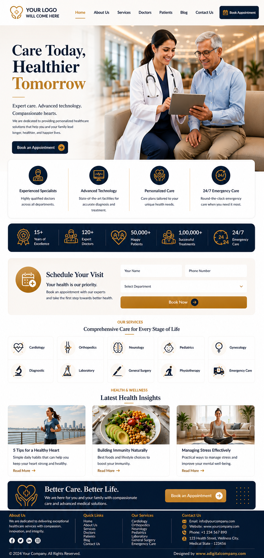 Doctors website design — Page view 7 — A Digital Company