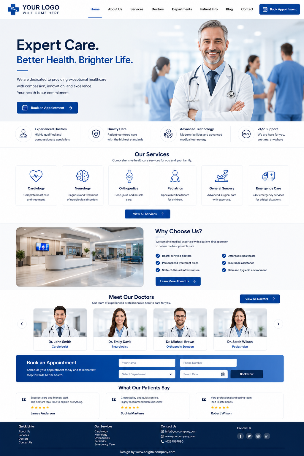Doctors website design — Page view 8 — A Digital Company