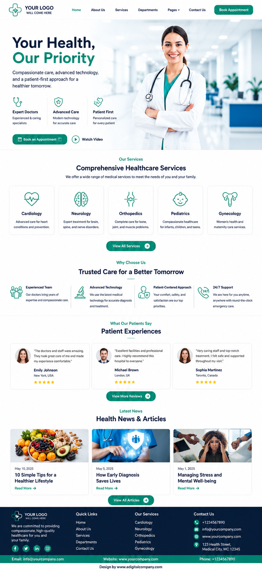 Doctors website design — Page view 9 — A Digital Company