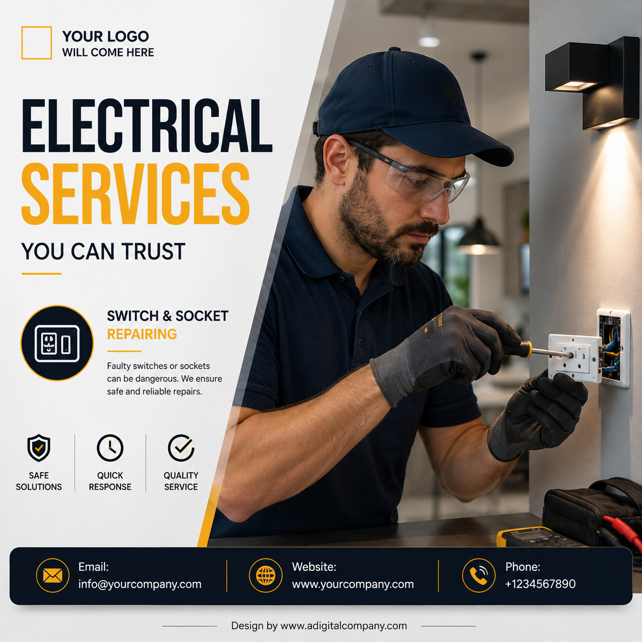 Licensed Electricians You Can Trust social media design — A Digital Company