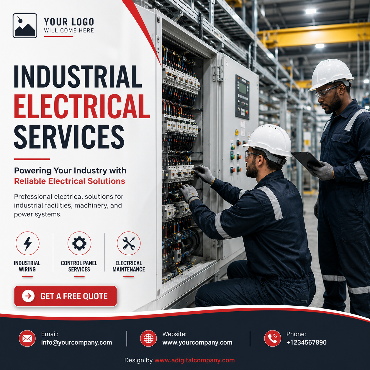 EV Charger Installation social media design — Electricians — A Digital Company