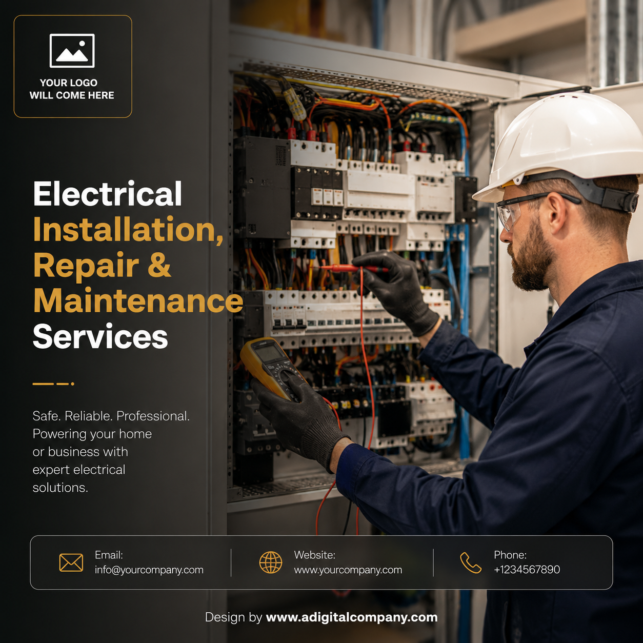 Industrial Electrical social media design — Electricians — A Digital Company