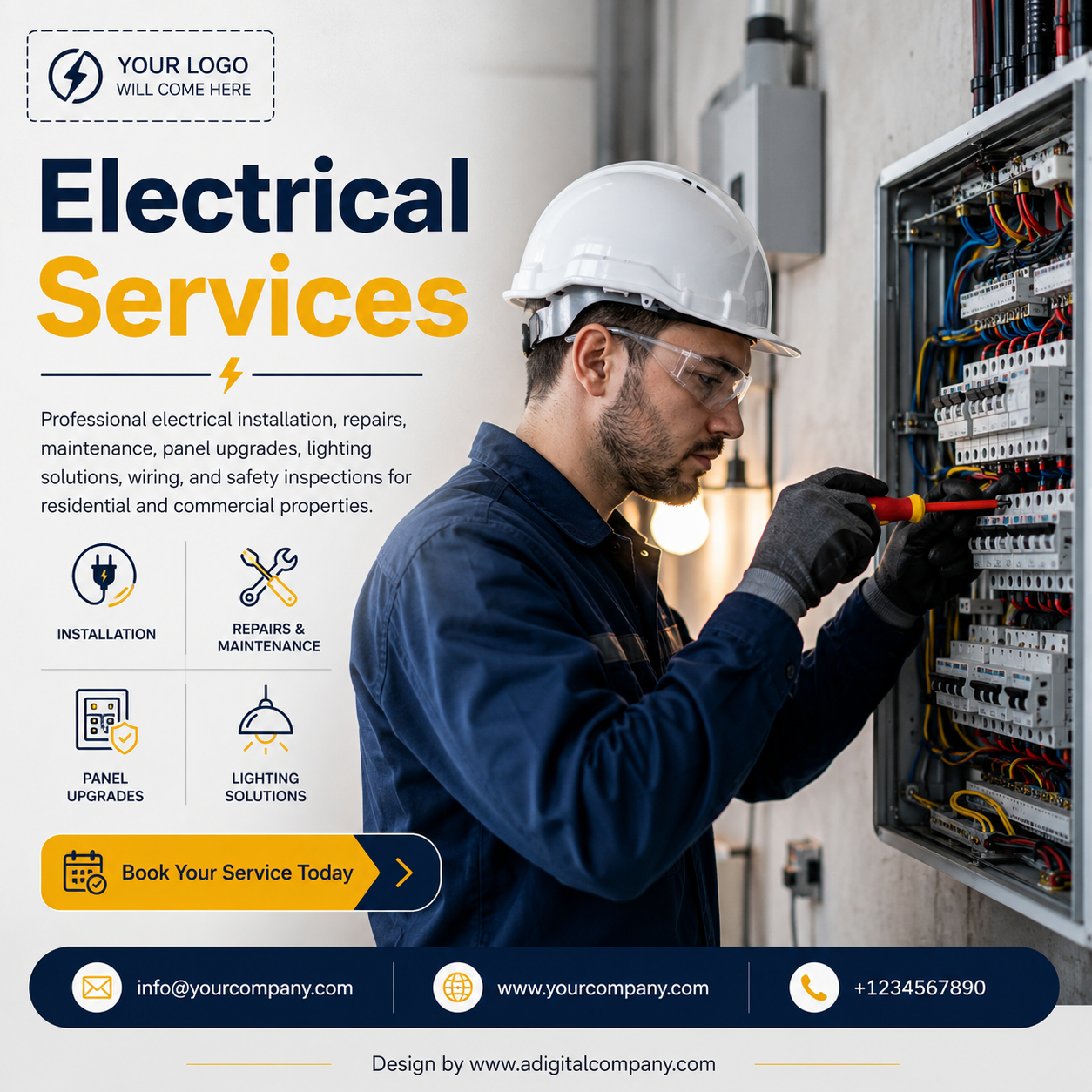 Electrical Fault Finding social media design — Electricians — A Digital Company