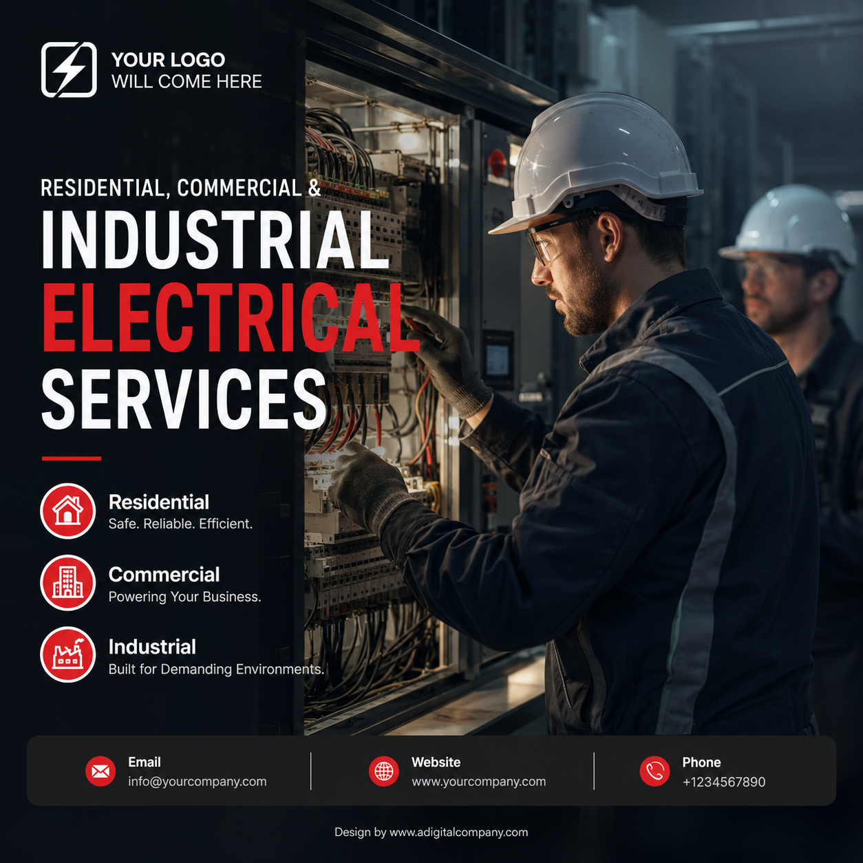 Air Conditioning Installation social media design — Electricians — A Digital Company