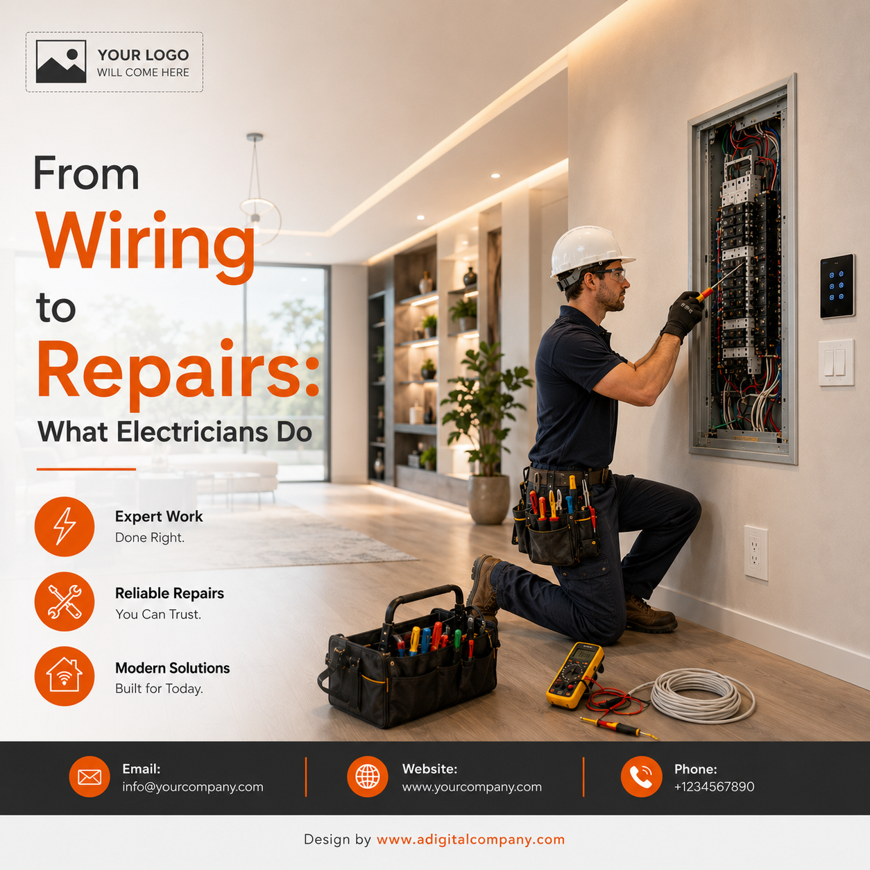 Free Electrical Quote social media design — Electricians — A Digital Company