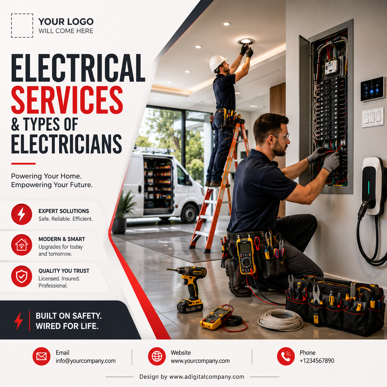 Why Choose Us social media design — Electricians — A Digital Company
