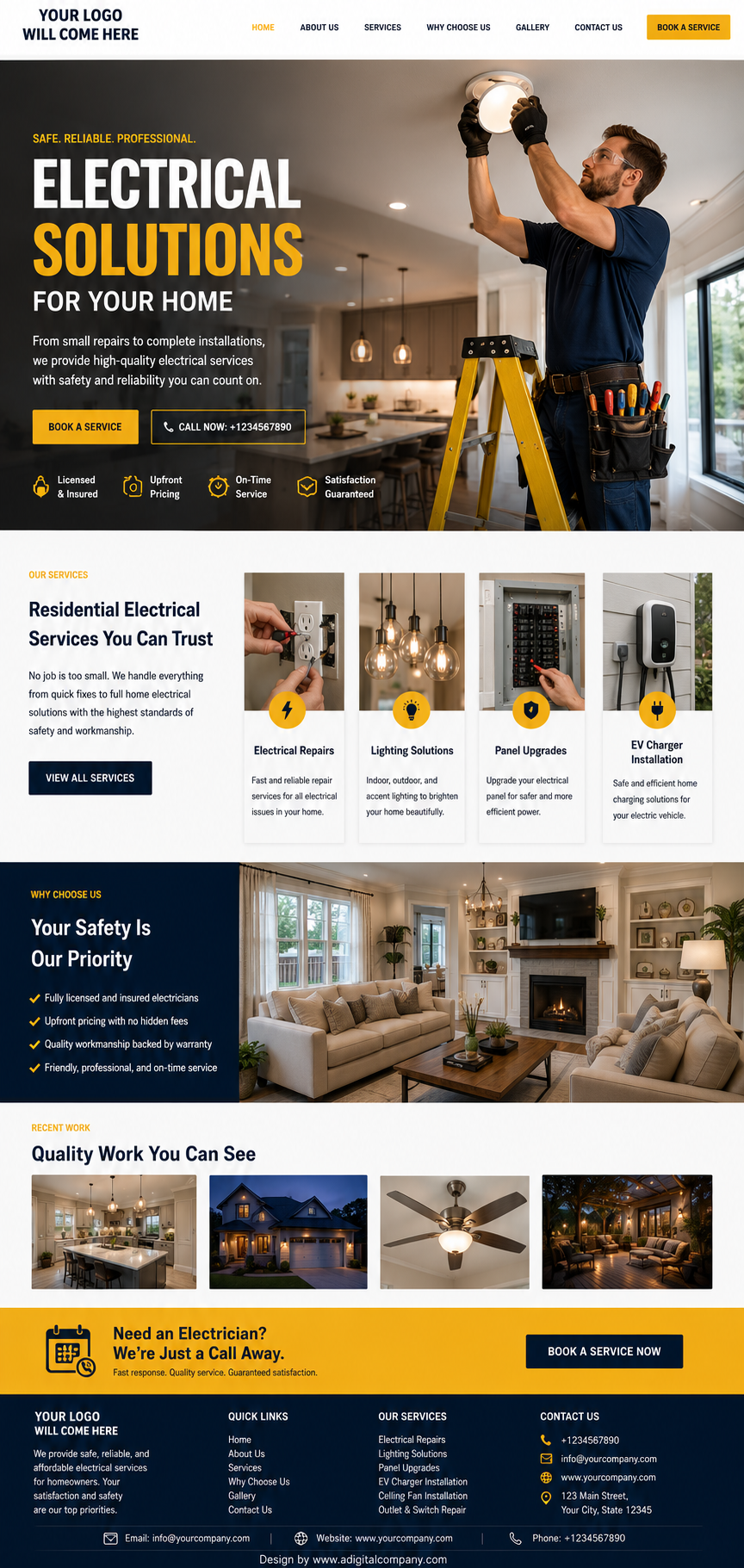 Electricians website design — Page view 6 — A Digital Company