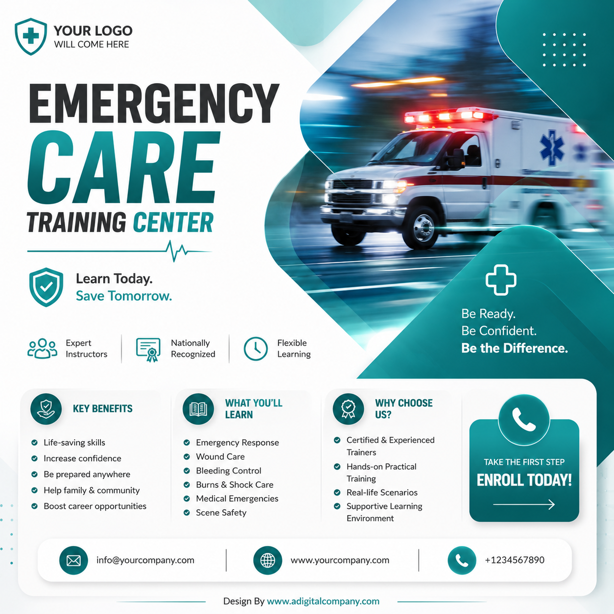 First Aid Training social media post design 4 — A Digital Company