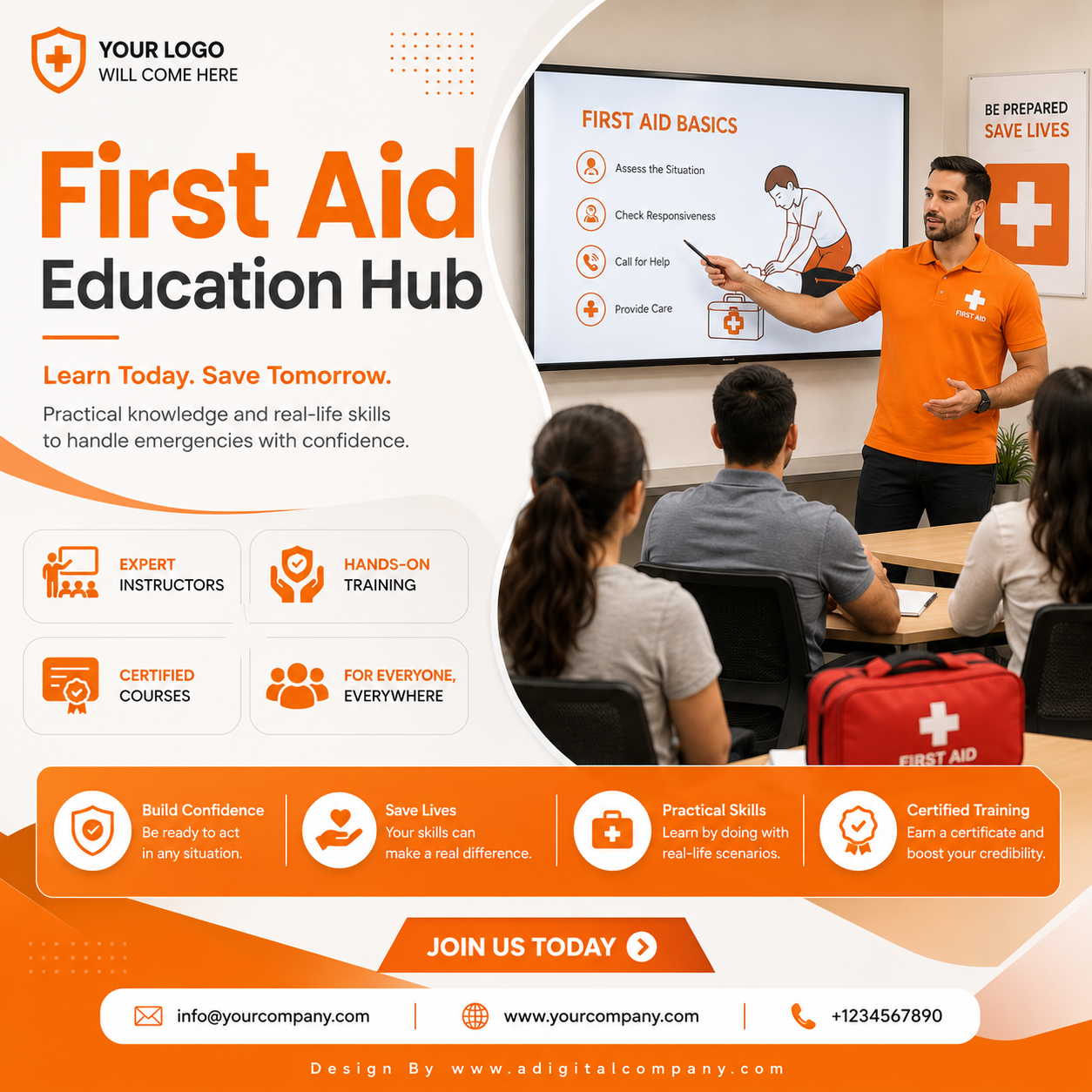First Aid Training social media post design 5 — A Digital Company