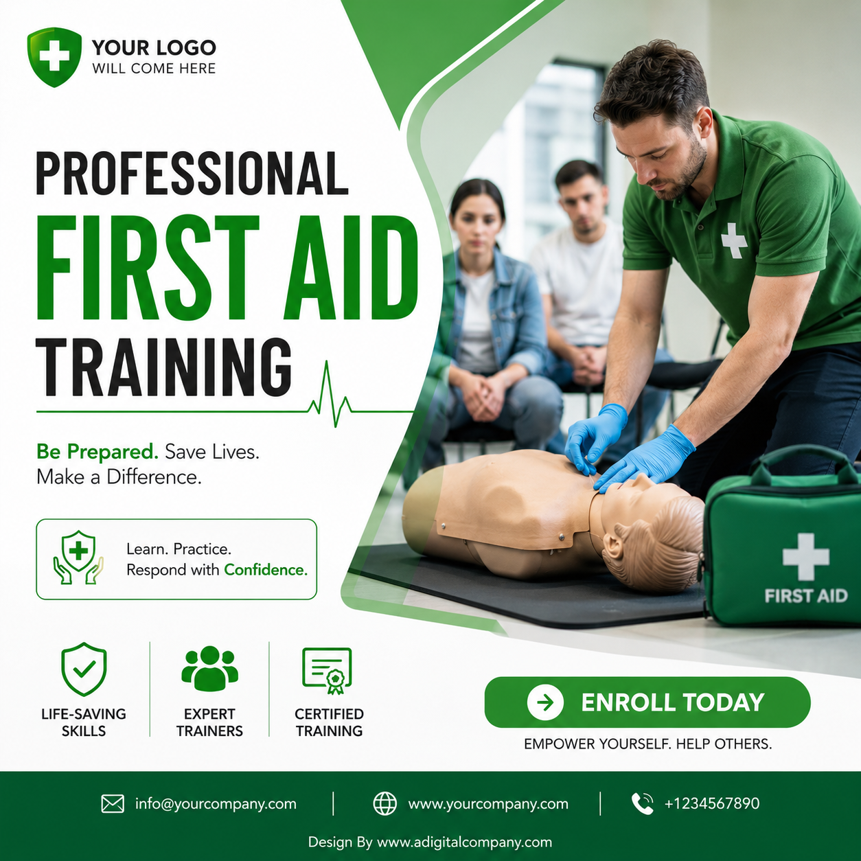 First Aid Training social media post design 9 — A Digital Company