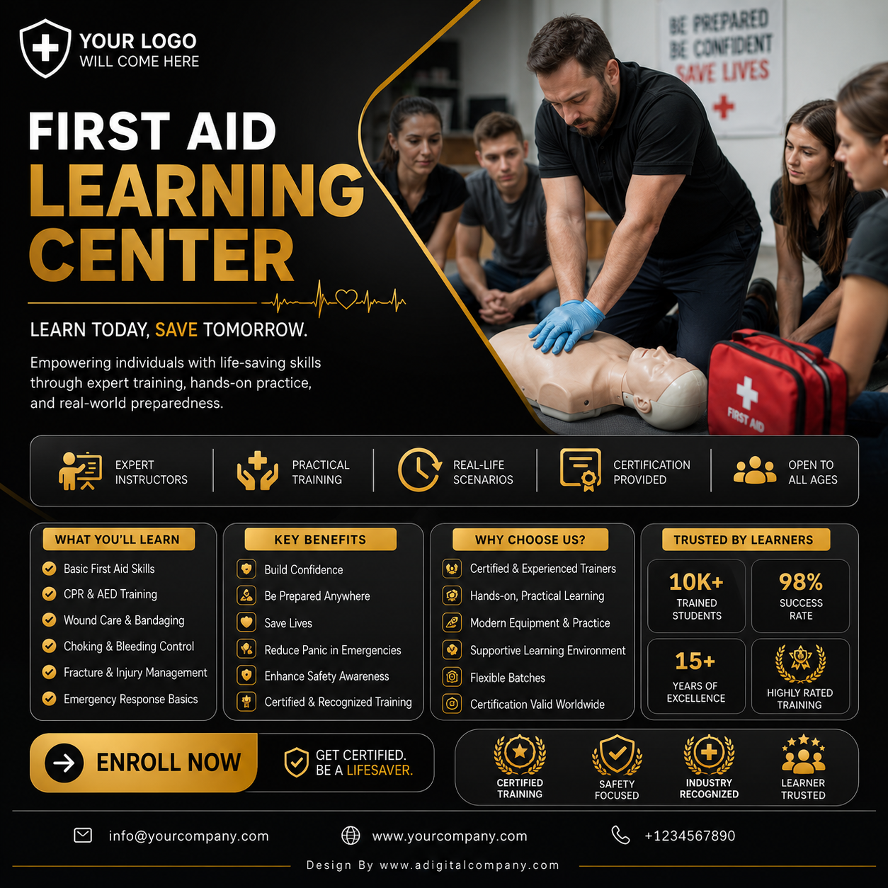 First Aid Training social media post design 11 — A Digital Company