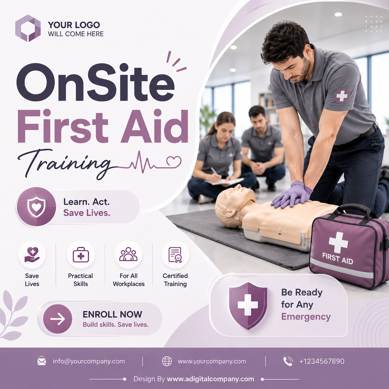 First Aid Training social media post design 13 — A Digital Company