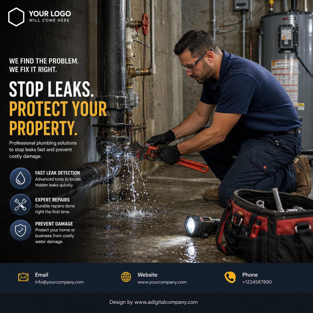Bathroom and Kitchen Renovation Plumbing social media design — A Digital Company