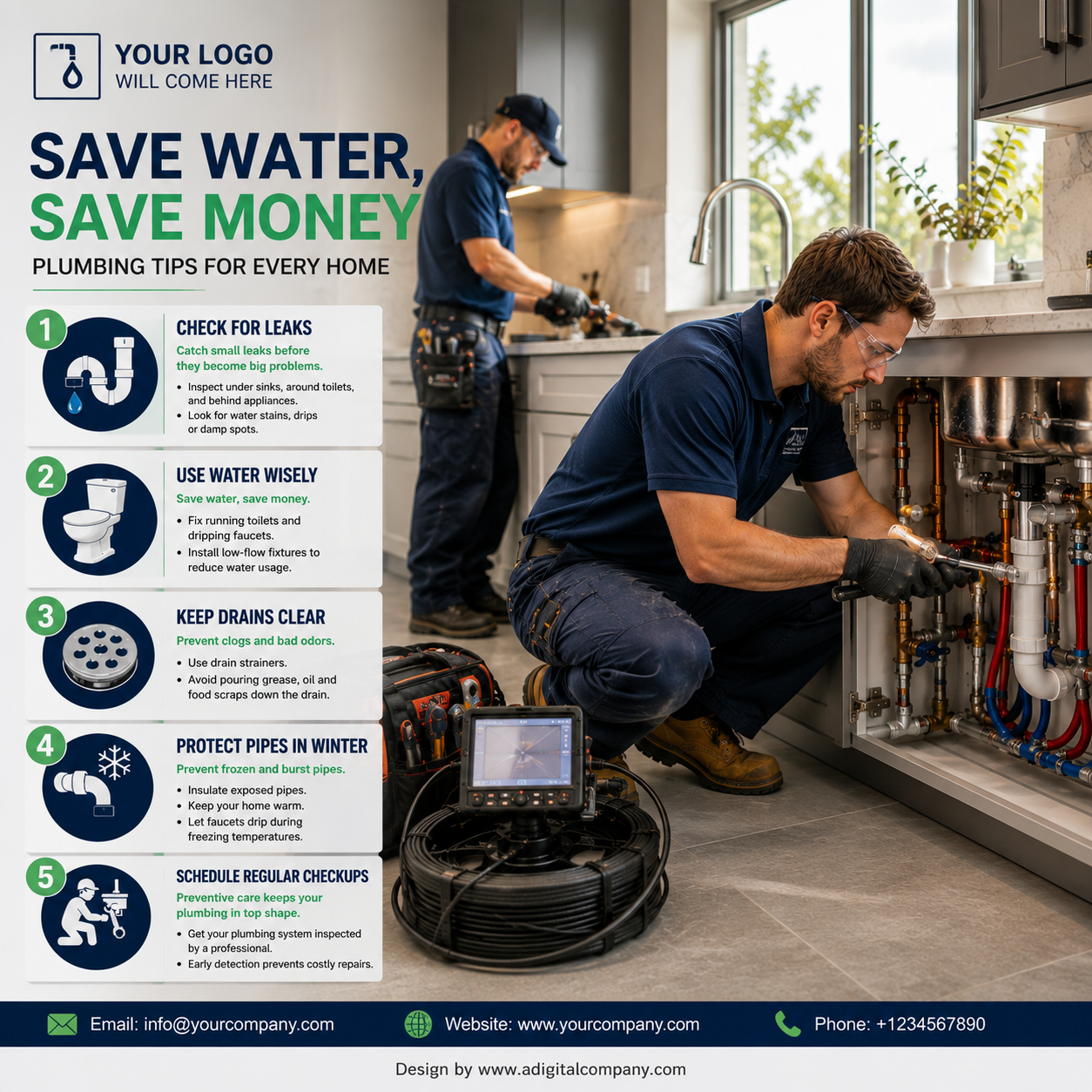 New Home Plumbing Installation social media design — Plumbing — A Digital Company
