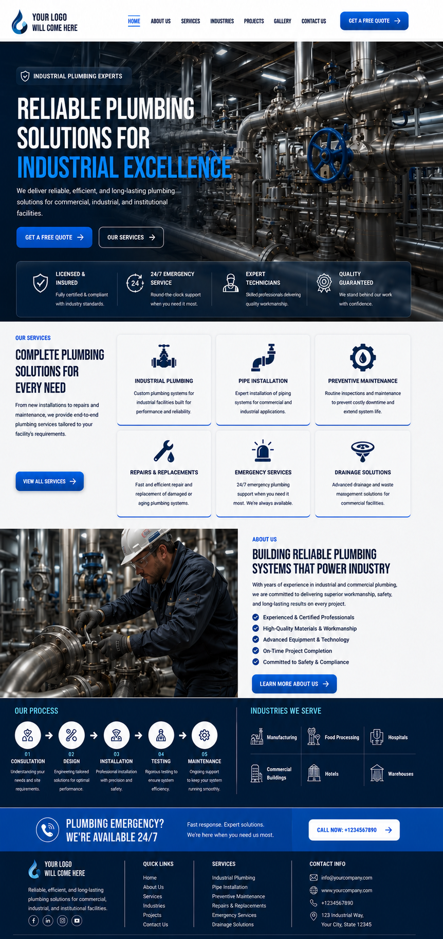 Plumbing website design — Page view 3 — A Digital Company