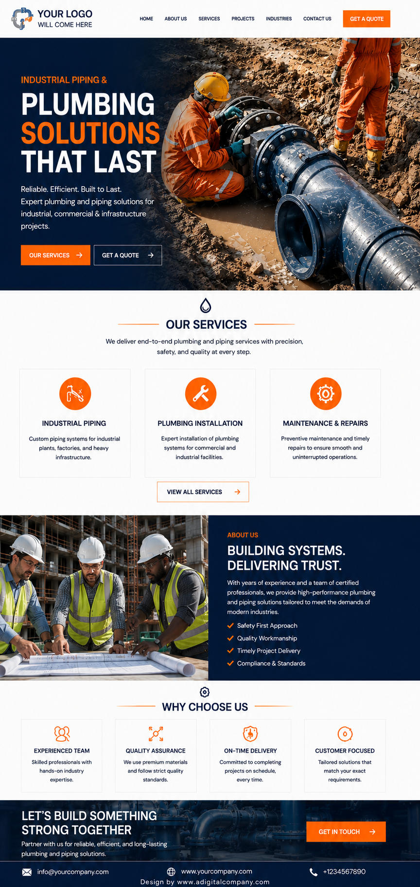 Plumbing website design — Page view 5 — A Digital Company