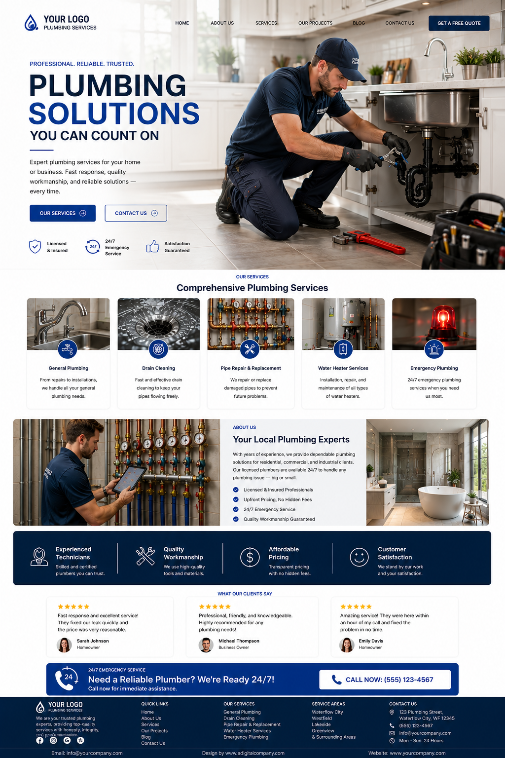 Plumbing website design — Page view 7 — A Digital Company