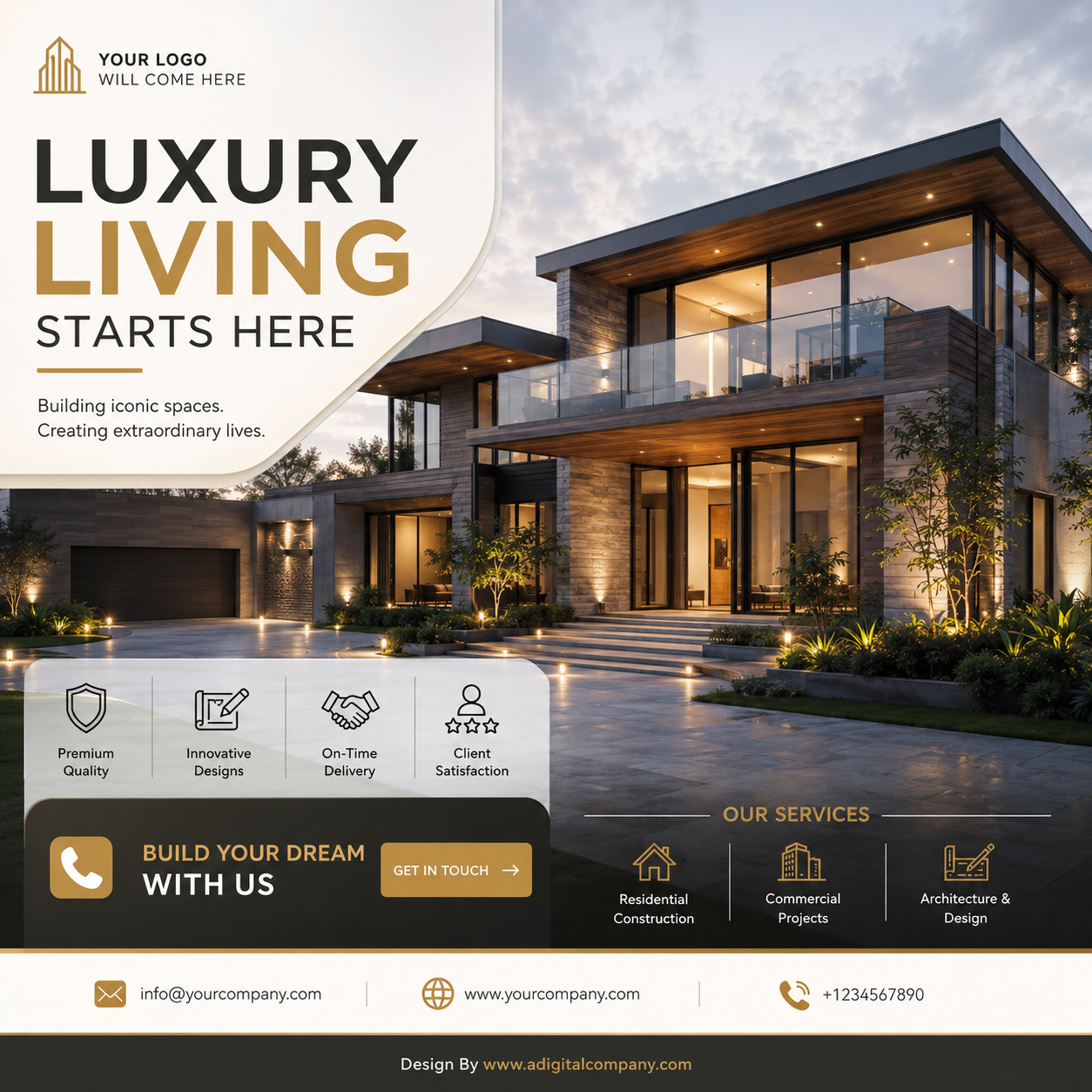 Premium Real Estate social media design — Real Estate &amp; Construction — A Digital Company