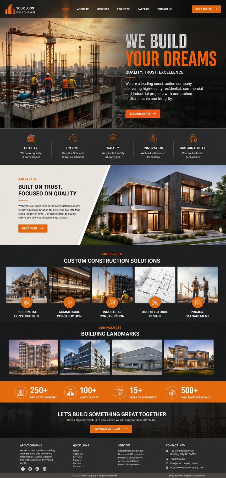 Real Estate & Construction website design — Page view 3 — A Digital Company