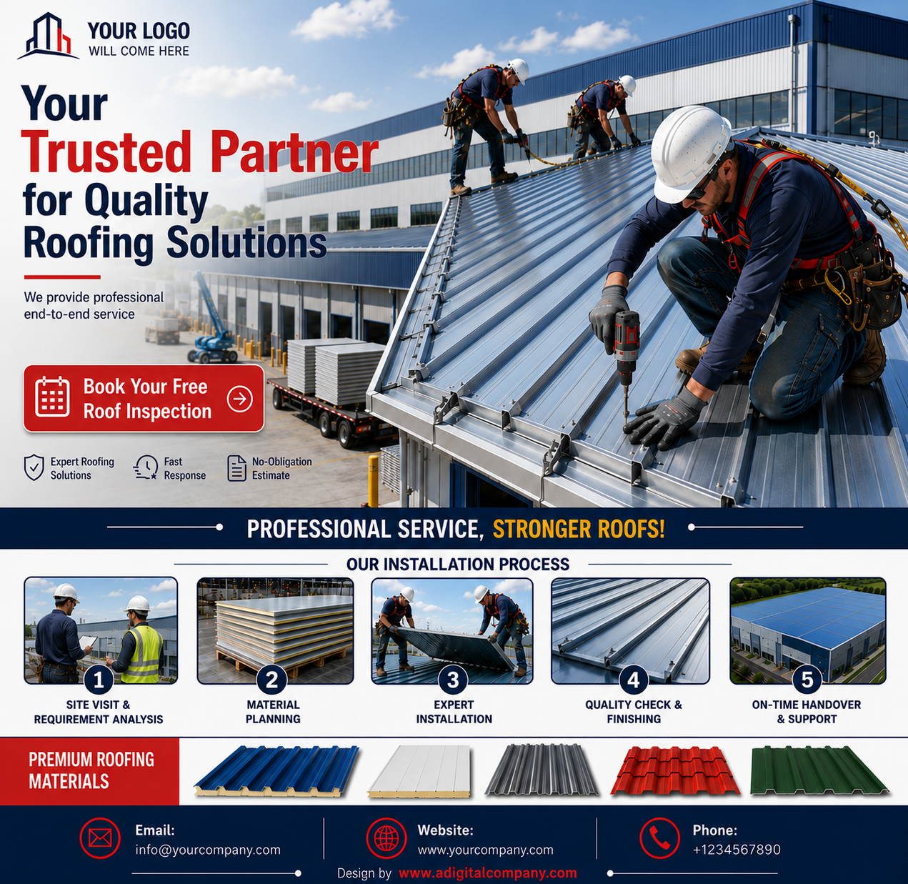 Roofing social media post design 01 — A Digital Company