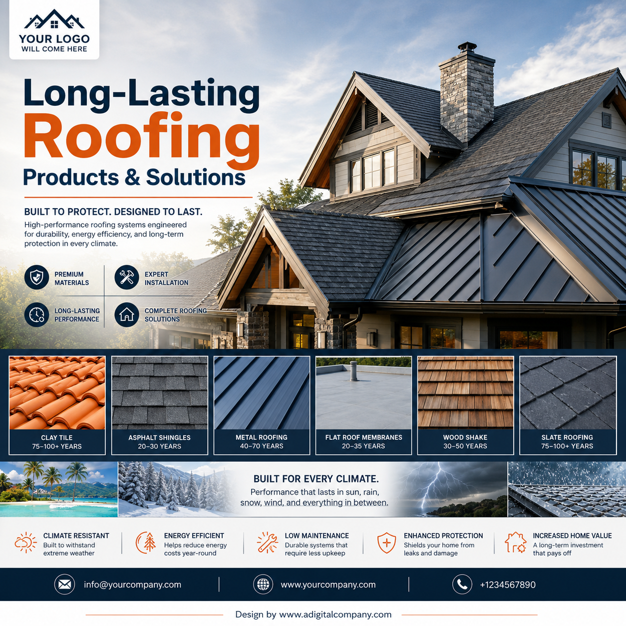 Roofing social media post design 04 — A Digital Company