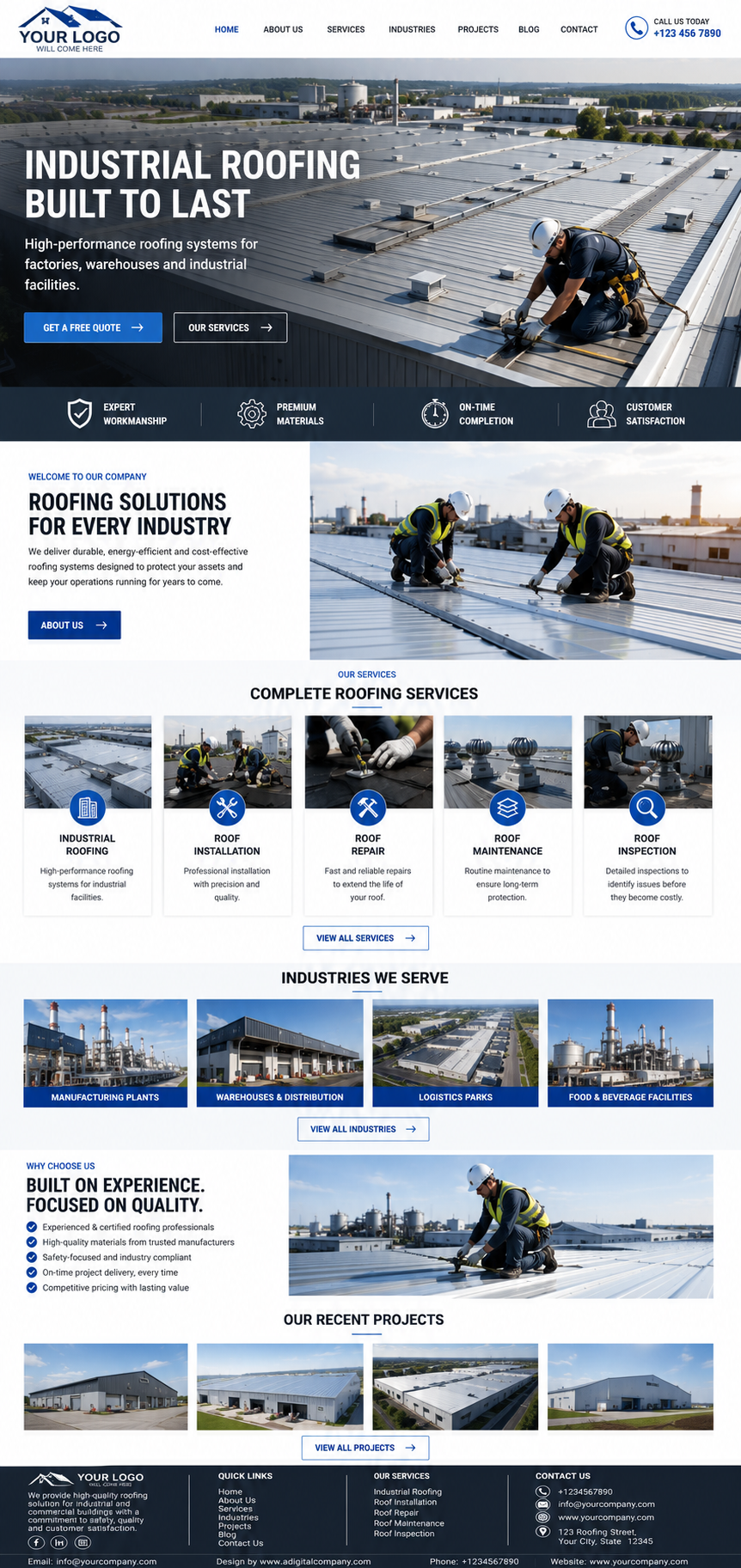 Roofing website design — Page view 4 — A Digital Company