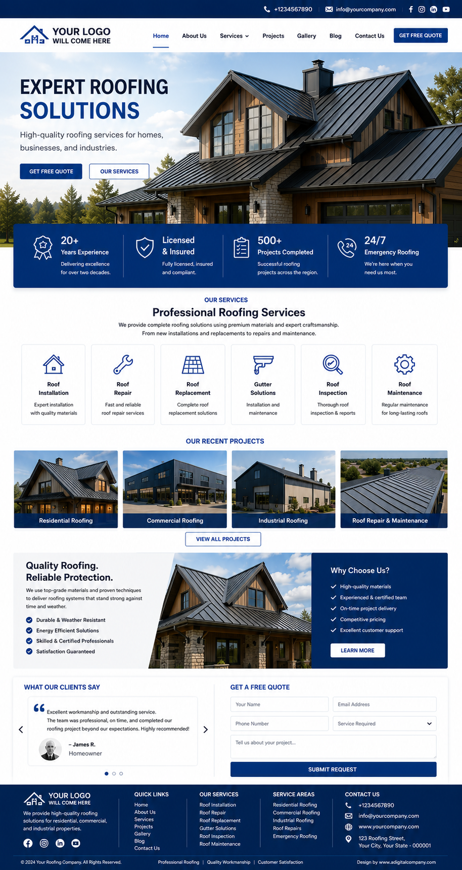 Roofing website design — Page view 8 — A Digital Company