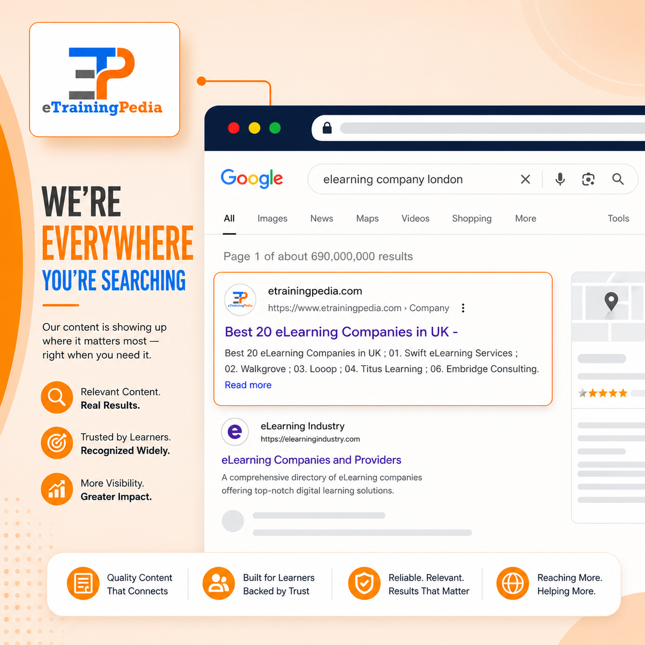 eTraining Pedia SEO results preview 1